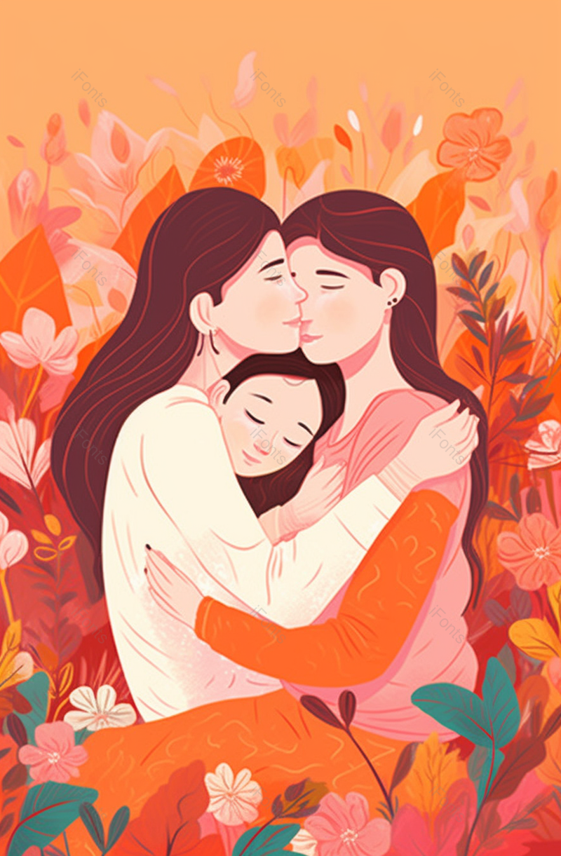 暖色系温馨画面母亲节5月10日背景图,插画/手绘图,插画/手绘图库,插画/手绘图下载,插画/手绘